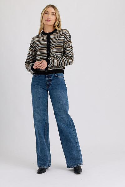 Maloney Cardigan - Black Combo