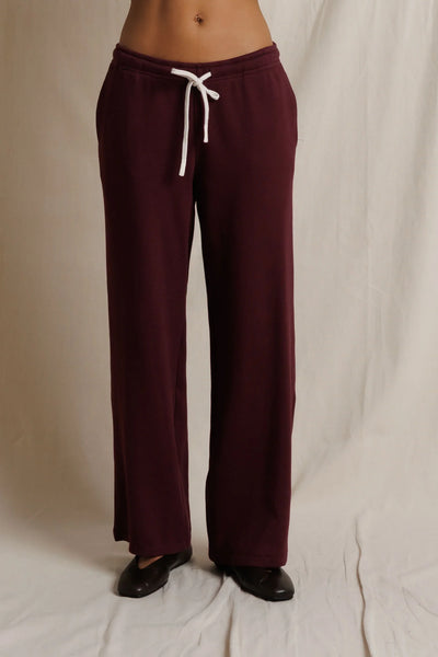 Zadie Waffle Knit Pant - Cherry Lacquer