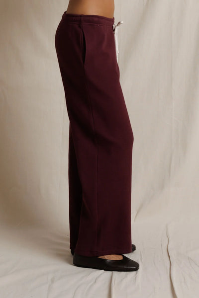 Zadie Waffle Knit Pant - Cherry Lacquer