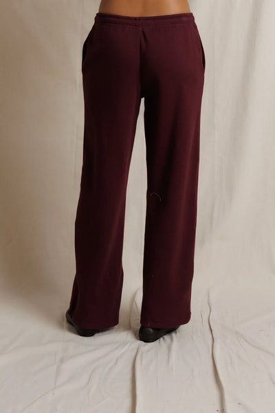 Zadie Waffle Knit Pant - Cherry Lacquer