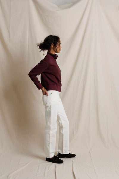 Zia Waffle Knit Pullover - Cherry Lacquer