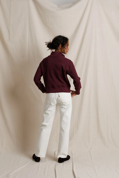 Zia Waffle Knit Pullover - Cherry Lacquer