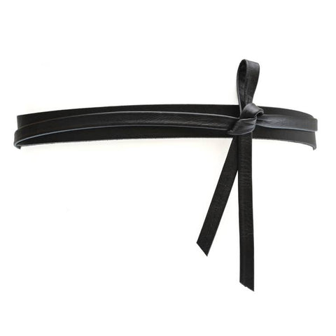 Skinny Wrap Belt - Black