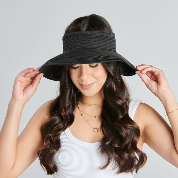 Ultrabraid Large Brim Visor - Black