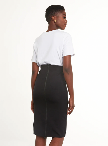 Neoprene CEO Reversible Zip Skirt - Black