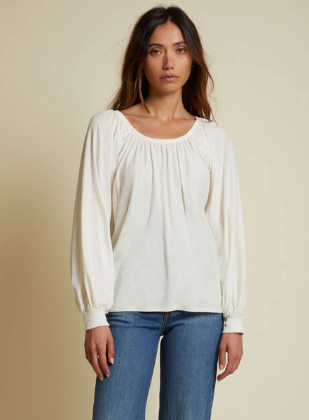 Sloane Elastic Neck Tee - Off White