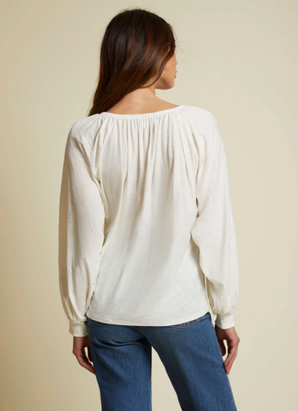 Sloane Elastic Neck Tee - Off White